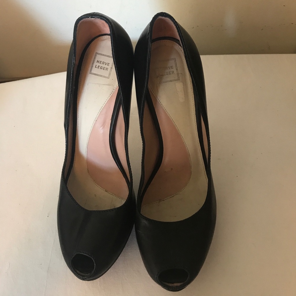 Herve leger black heels size 7