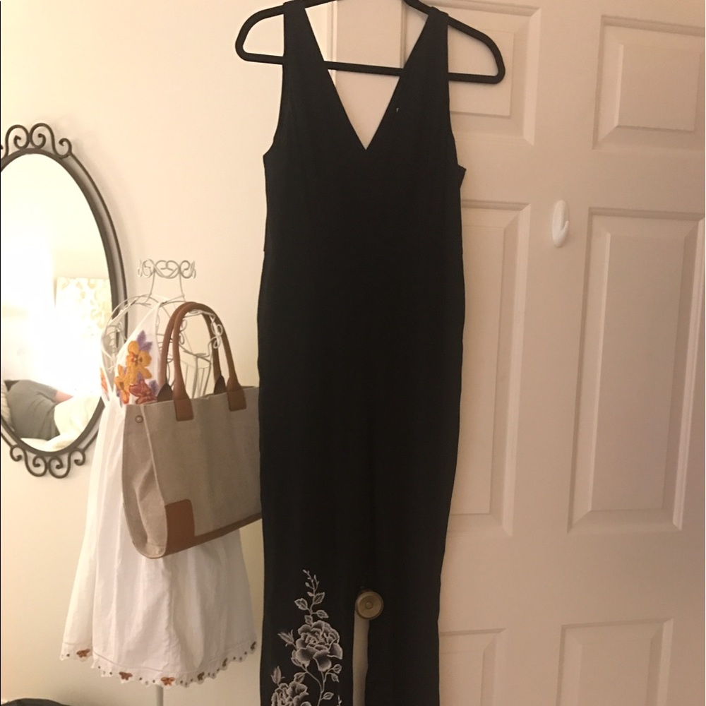 Black Floral Jumpsuit