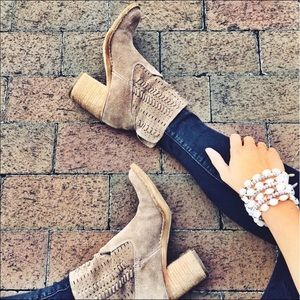 dolce vita perforated suede bootie