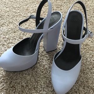 Asos blue platform heels