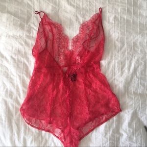 NWT ❤️RED❤️ VS Lace booty one piece