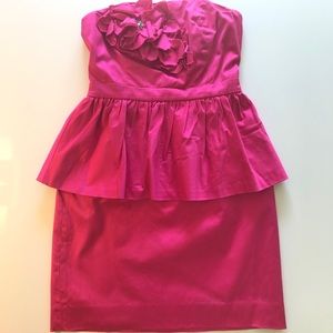 Lilly Pulitzer strapless peplum cocktail dress