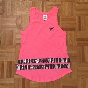 PINK Sequined Dog Tank Top