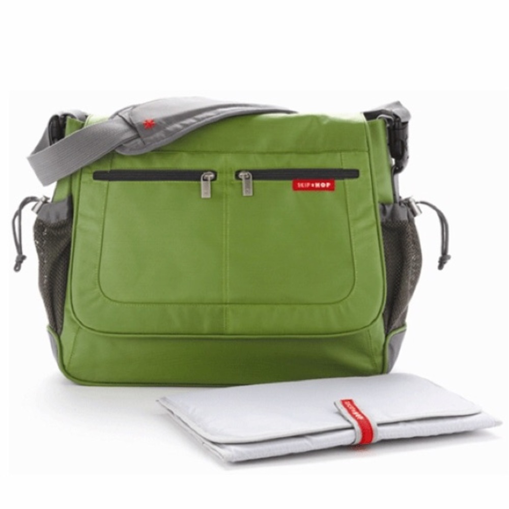 Skip Hop Messenger Diaper Bag Green