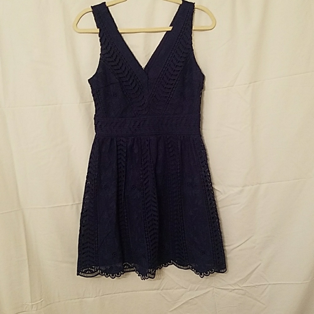Boutique Dress, navy blue, zipped back