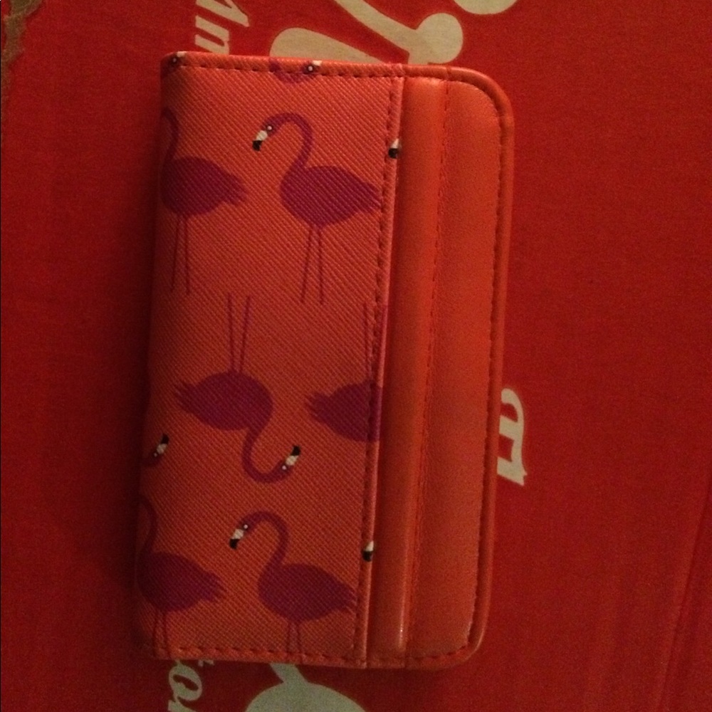 Cute flamingo covered wallet