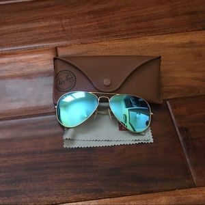 Ray Ban reflected blue aviators