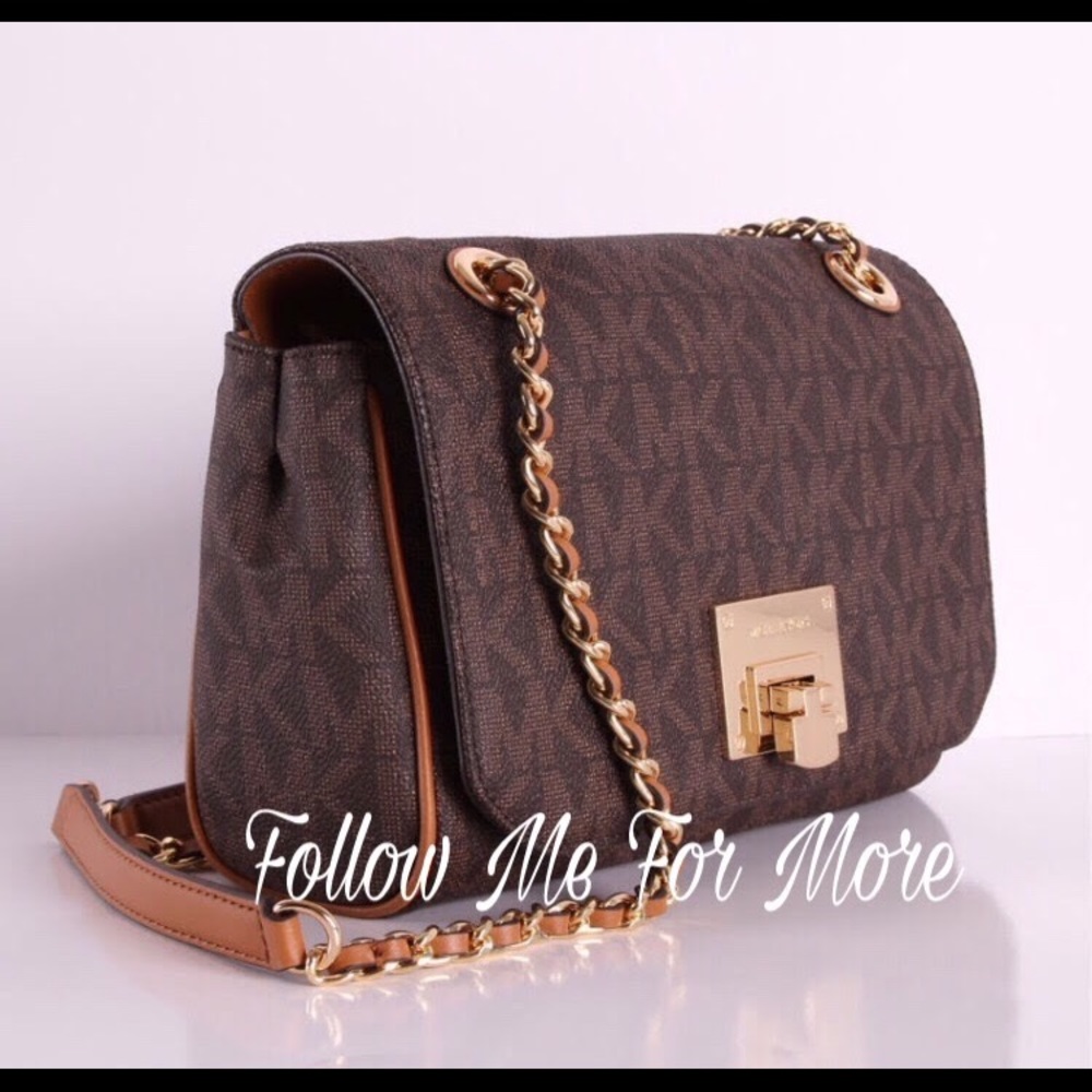 💎NEW MK Vivianne Md Shoulder Bag CHOCOLATE