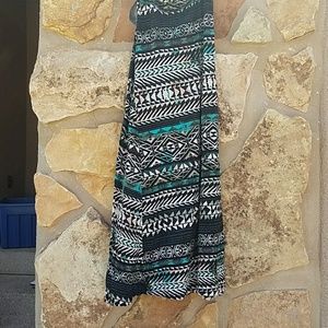 Tribal pattern maxi skirt