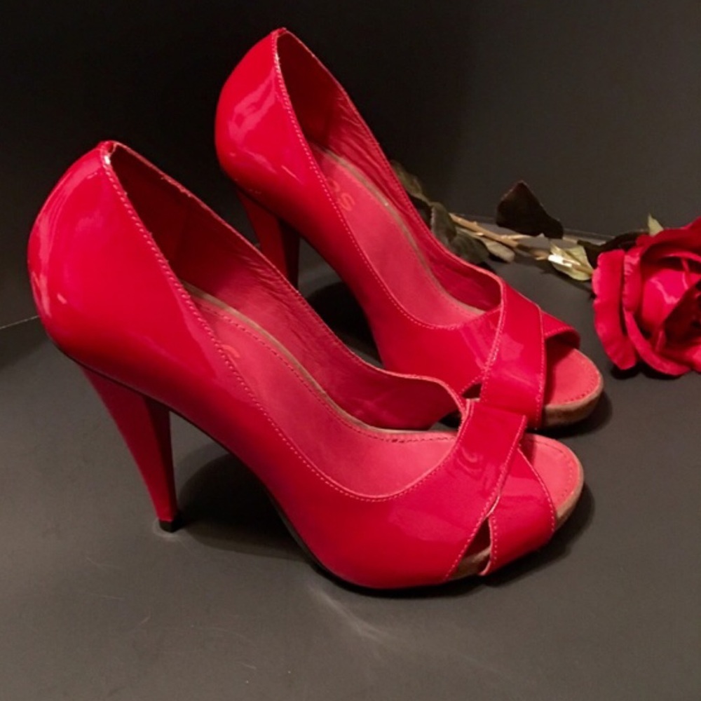 Michael Kors red patent heels