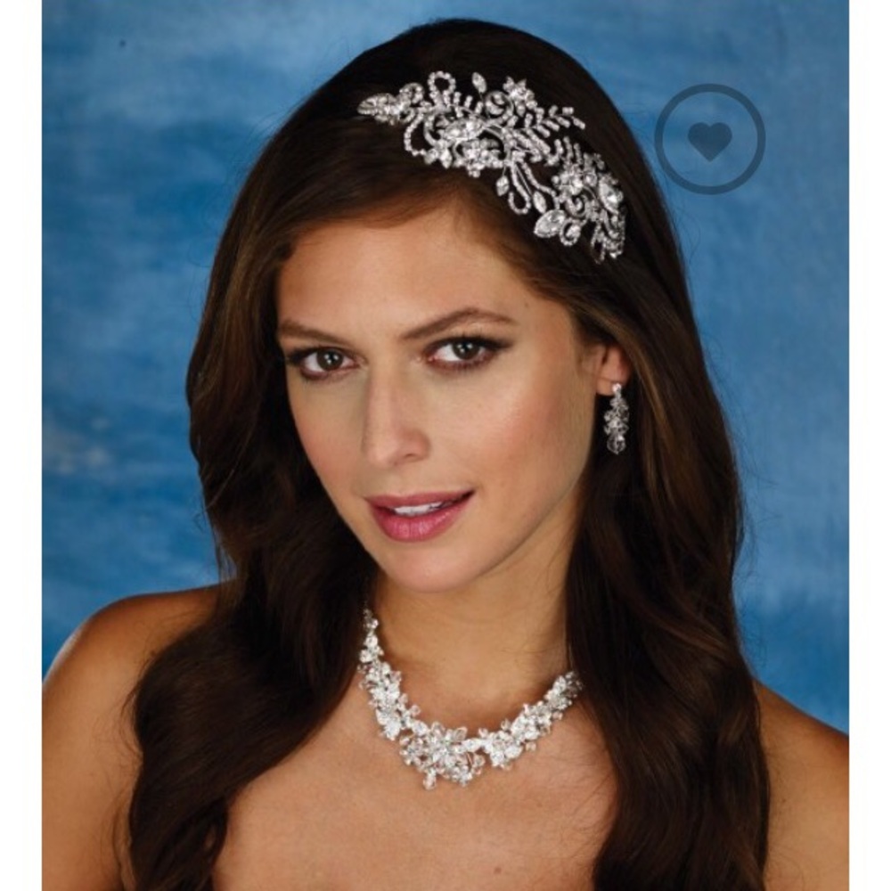 Marionat Rhodium Asymmetrical Rhinestone Headband