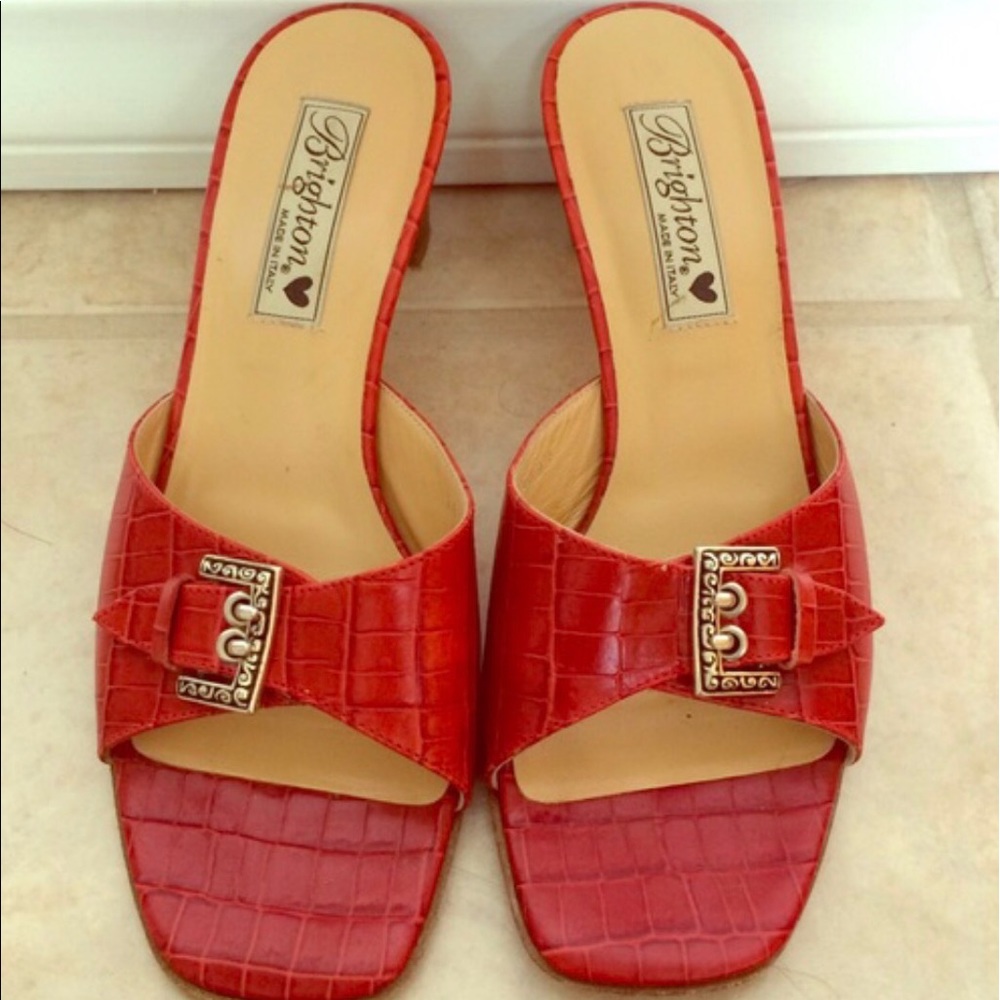 Red Tyler slip on sandles