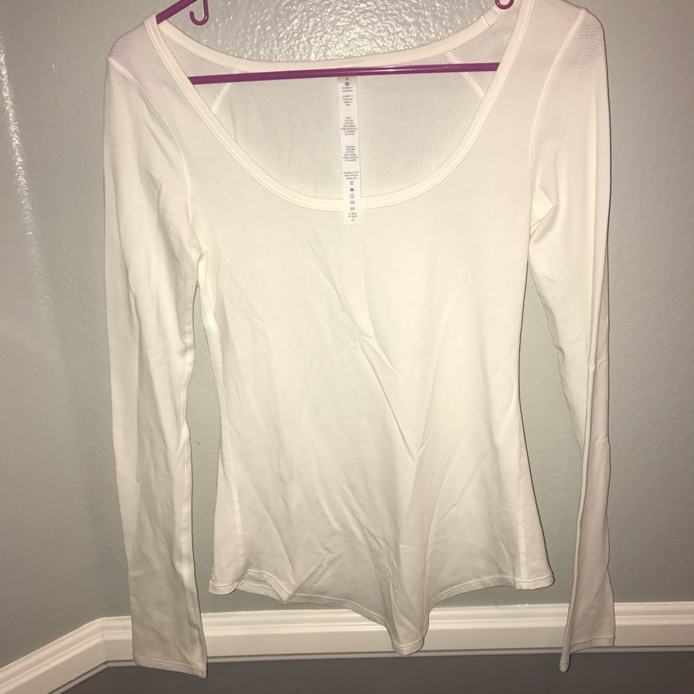 Lululemon tight white long sleeve