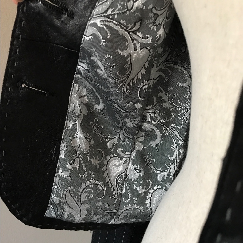 100% LEATHER MY TRIBE BLAZER JACKET - Picture 4 of 8
