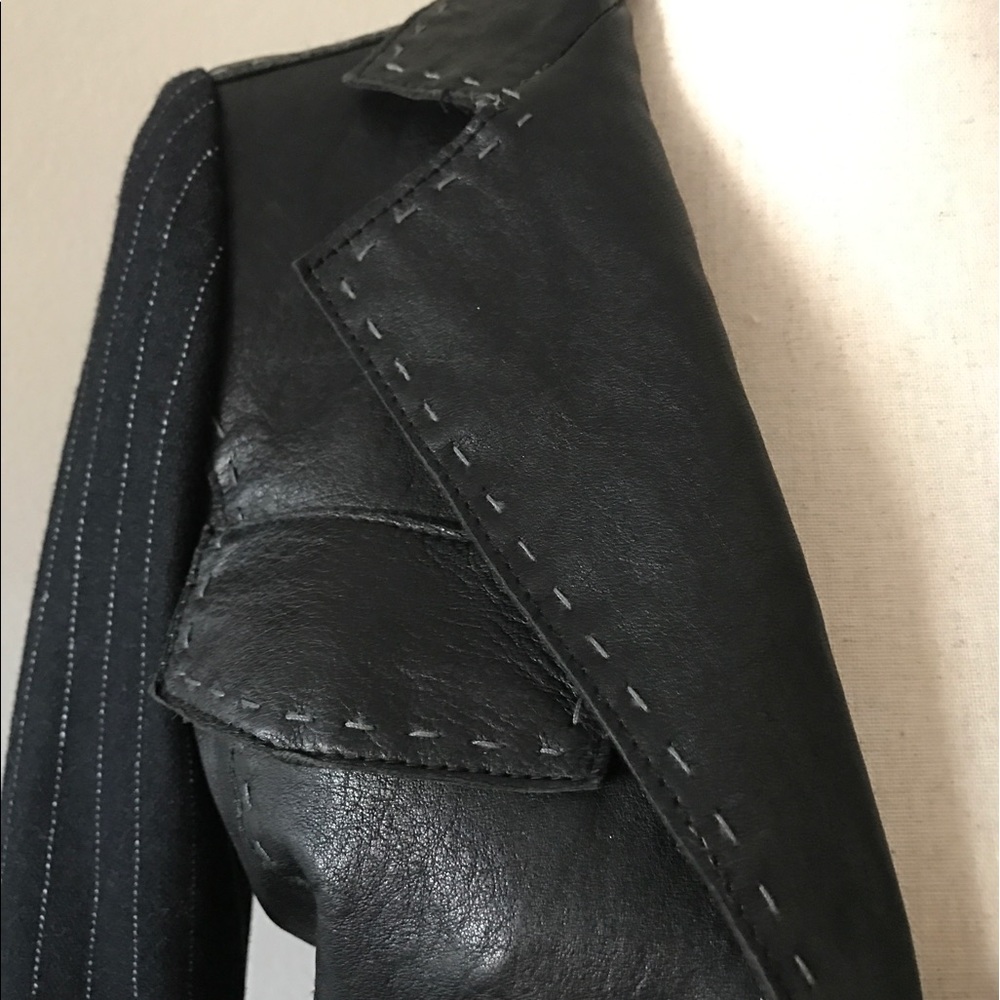 100% LEATHER MY TRIBE BLAZER JACKET - Picture 8 of 8