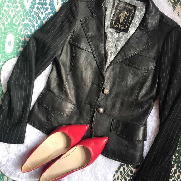 My Tribe Jackets & Blazers - 100% LEATHER MY TRIBE BLAZER JACKET