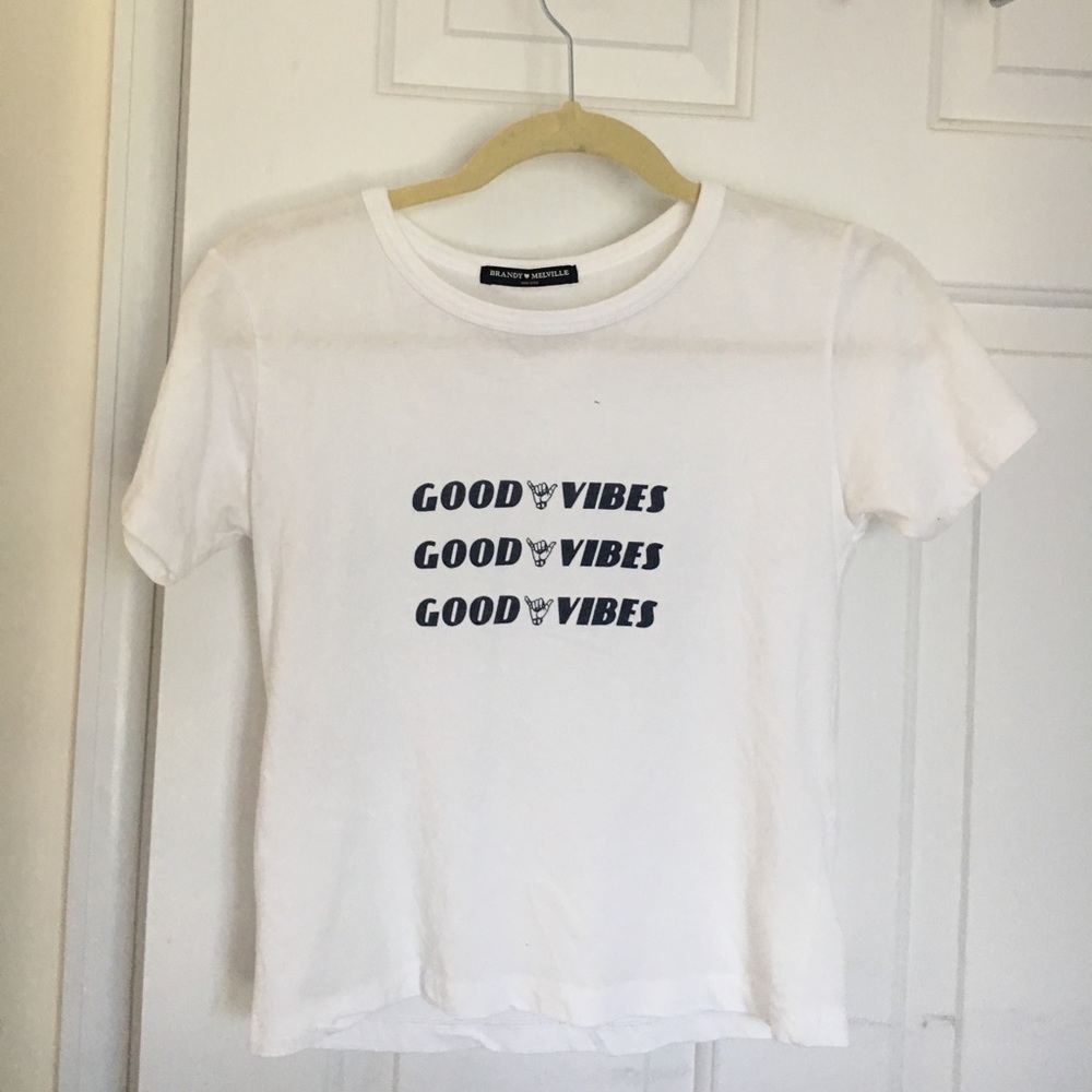 Brandy Melville Good Vibes Tee
