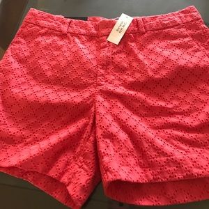 Banana Republic Coral 5" shorts NWT 8