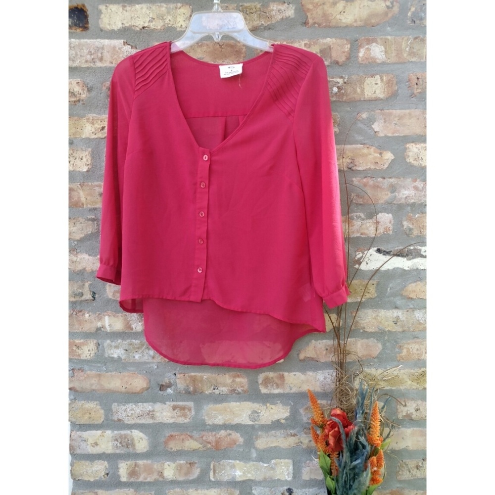 🐘 High Low Pink Blouse - Pins & Needles - Picture 2 of 4