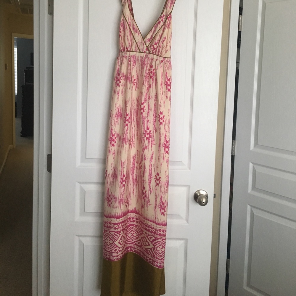 LOFT pink maxi dress