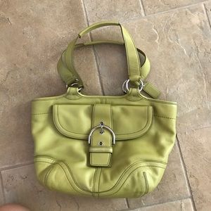 Coach green handbag