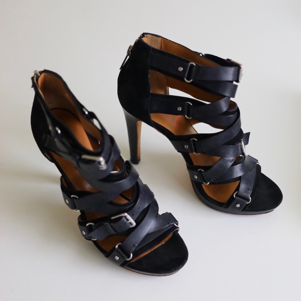 Michael Kors Black Leather Sandals