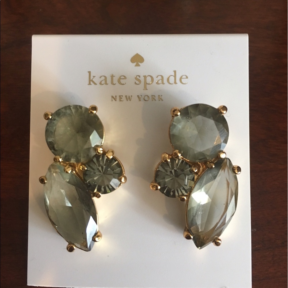 Kate Spade crystal and gold plated earrings