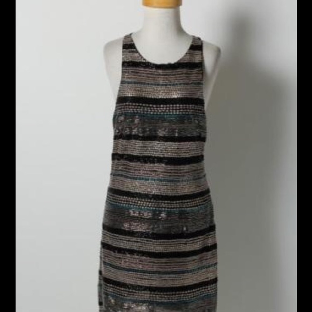 Patrizia Pepe Sequin Beaded Dress S $398