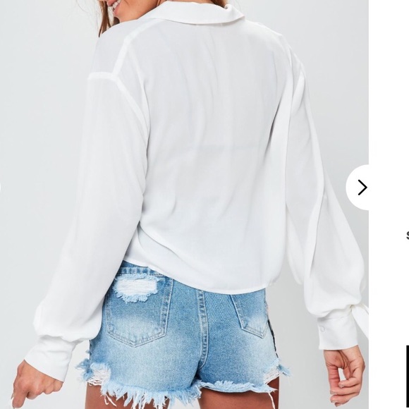 💥WKND SALE💥 Missguided White Button Down Top.NWT - Picture 3 of 4