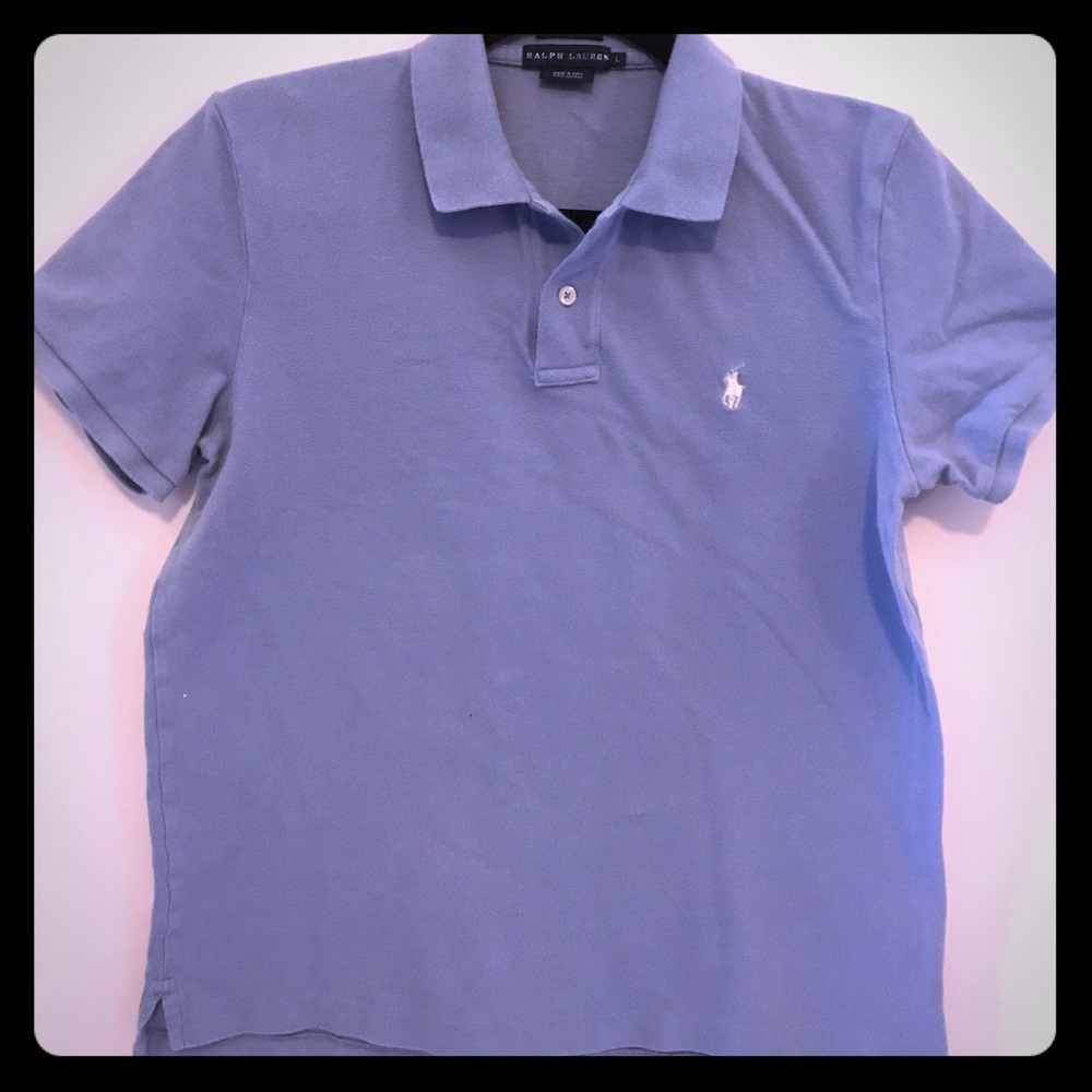 RALPH LAUREN CLASSIC FIT BLUE POLO