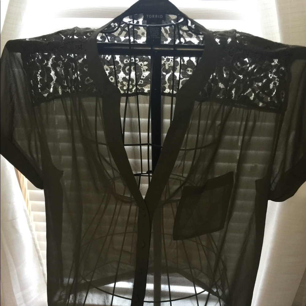 TORRID SHEER TOP