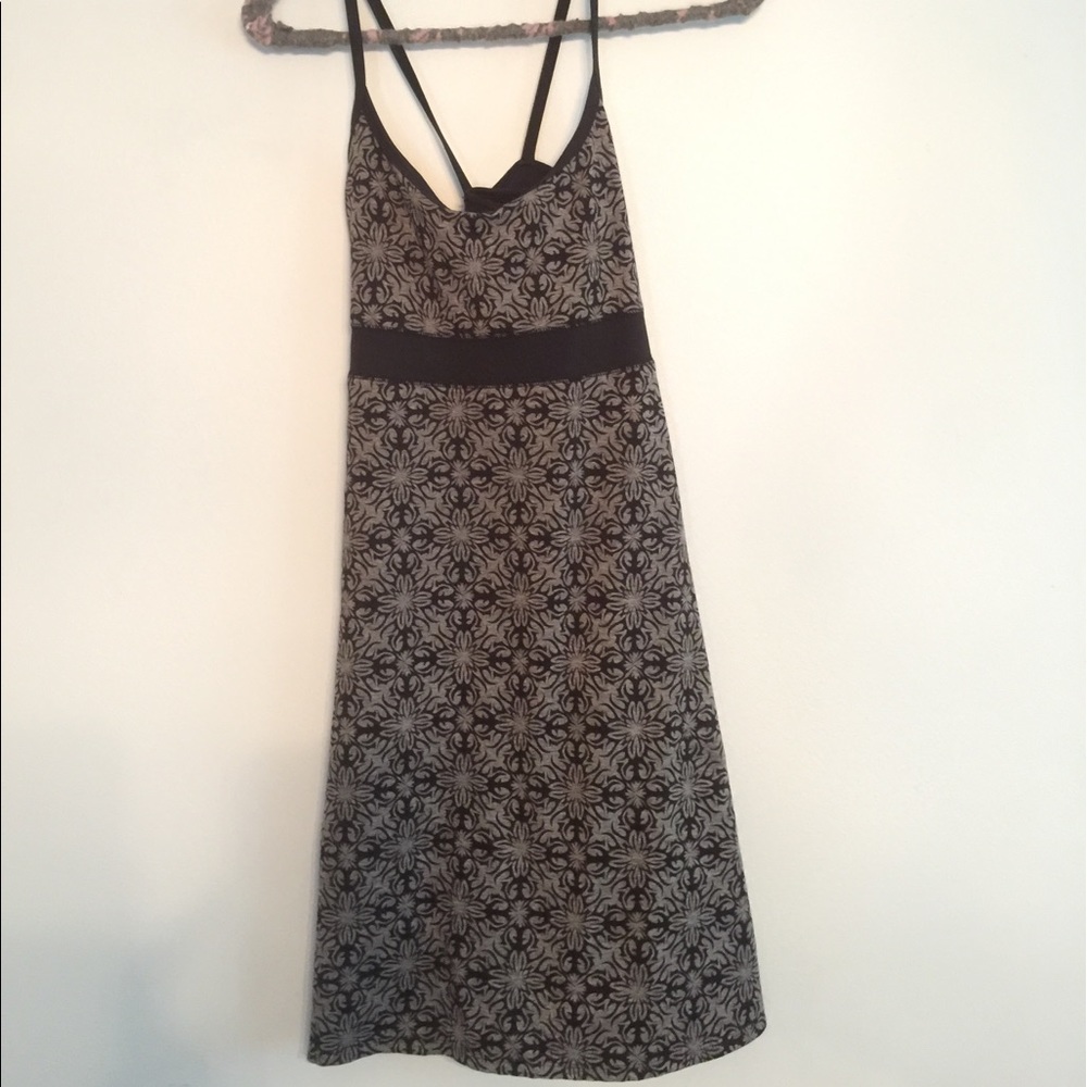 Straight gray and black floral dress