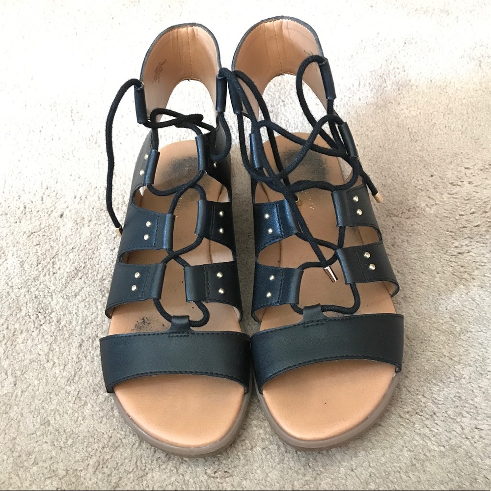 Black gladiator sandals