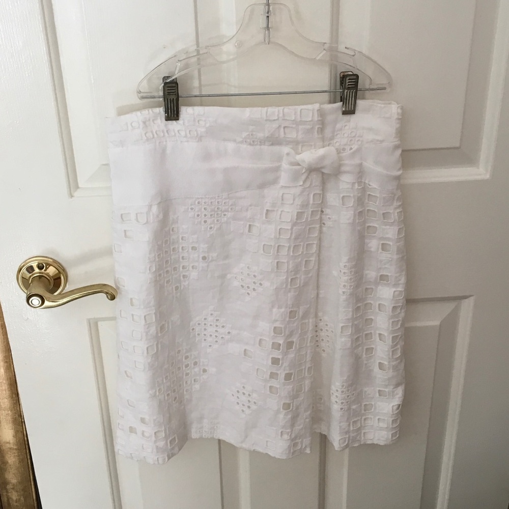 ELIE TAHARI white detailed skirt