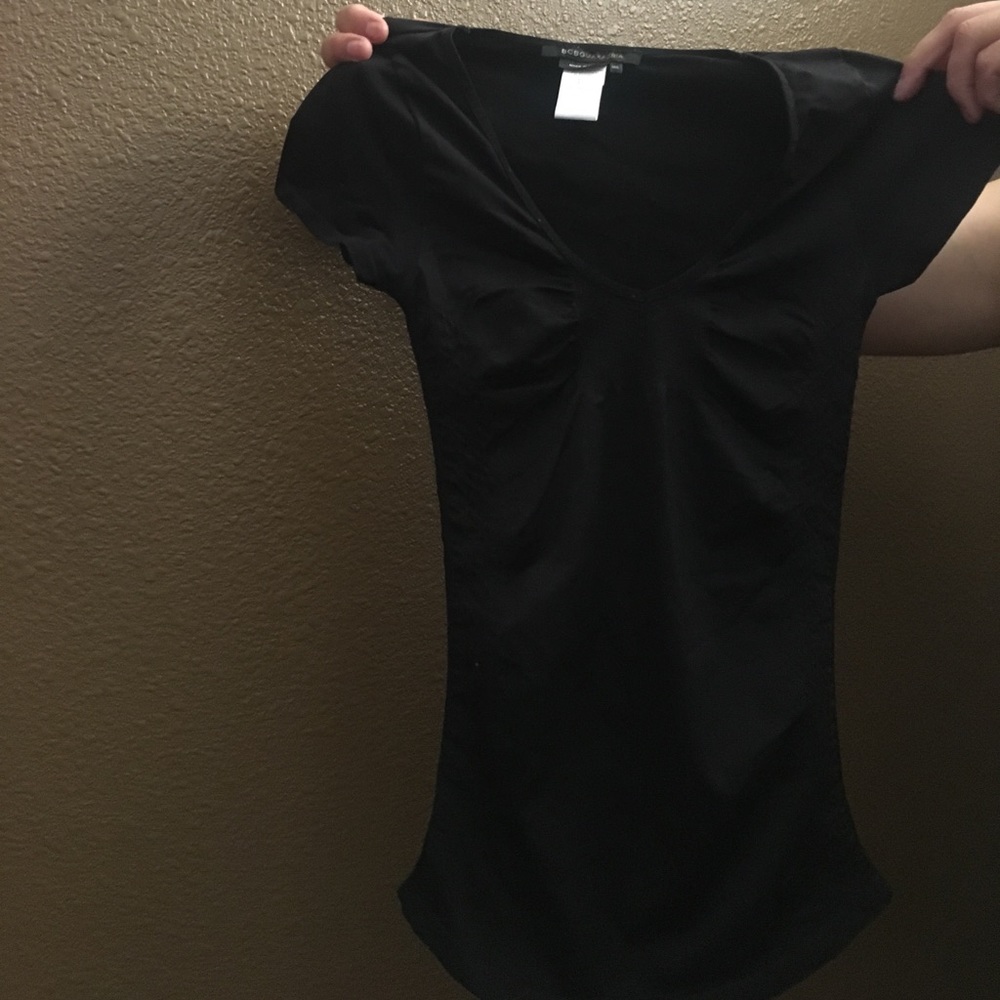 BCBGMaxAzria black stretchy top