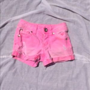 Girls distressed jean shorts