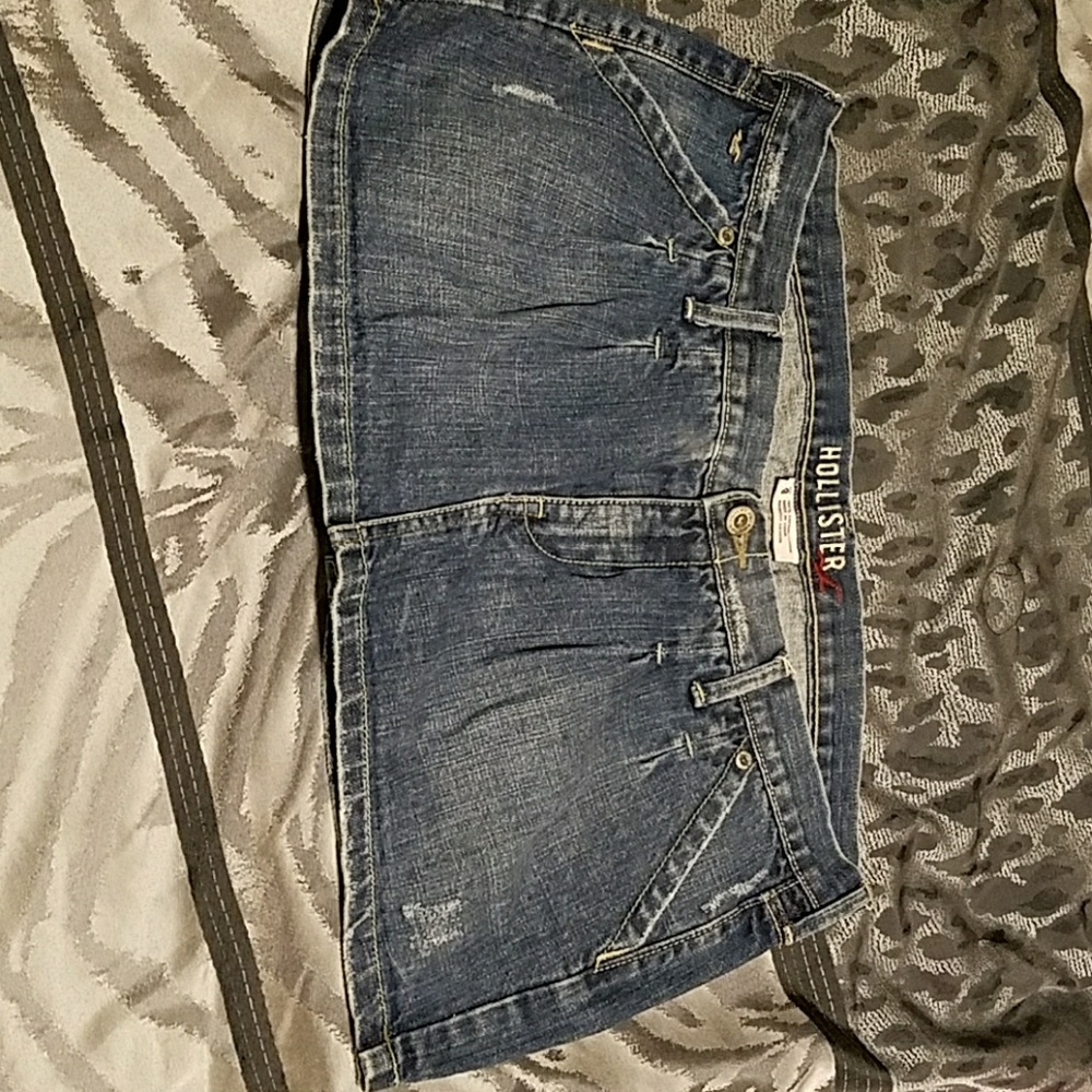 Blue jean mini skirt