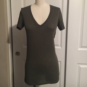 Pink Victoria's Secret -Army Green T-Shirt V-Neck