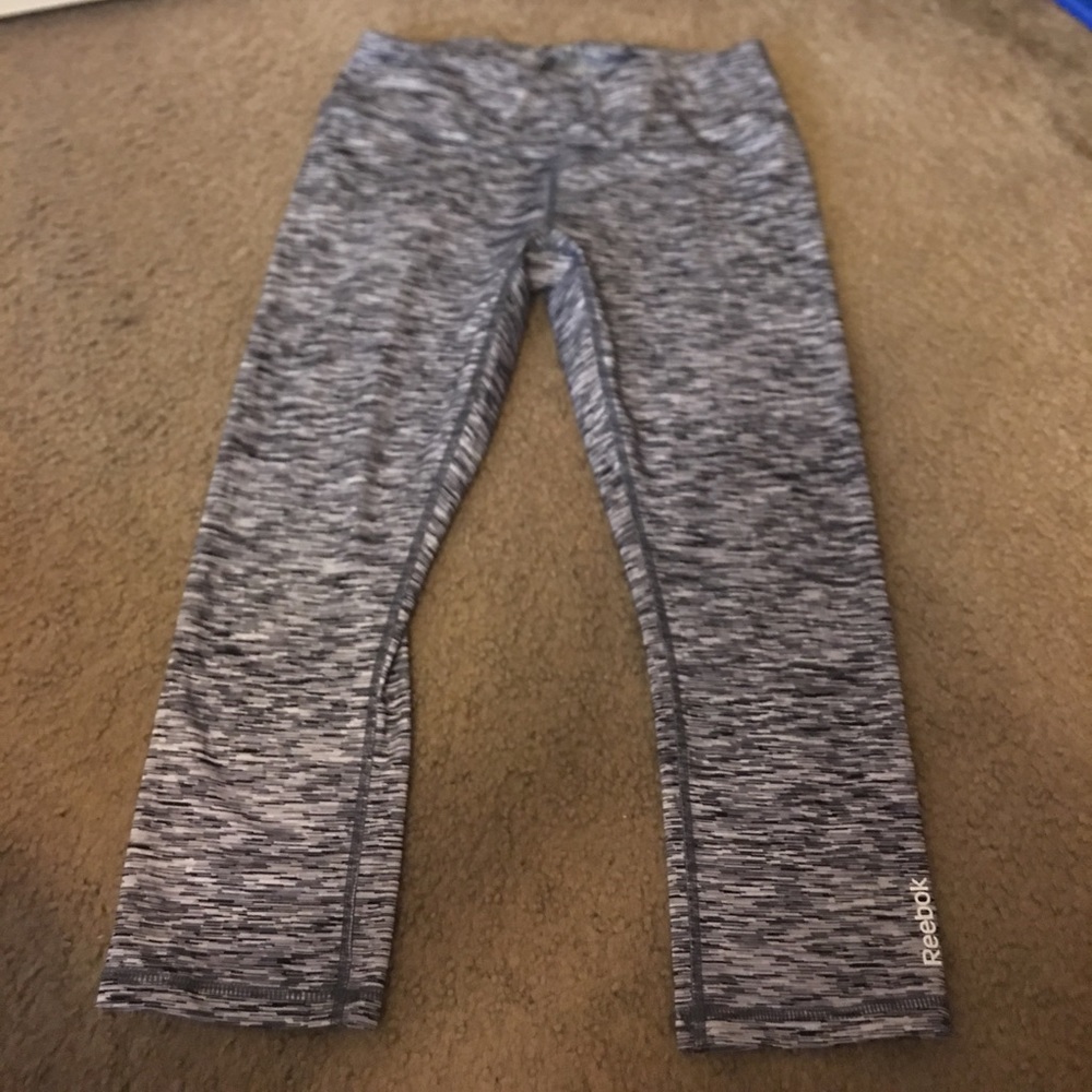Reebok Grey Black and White Leggings