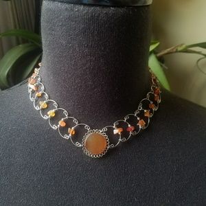 Brazillian Agate necklace with matching earrings