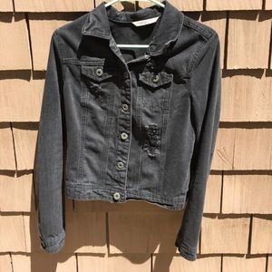 Black denim jacket