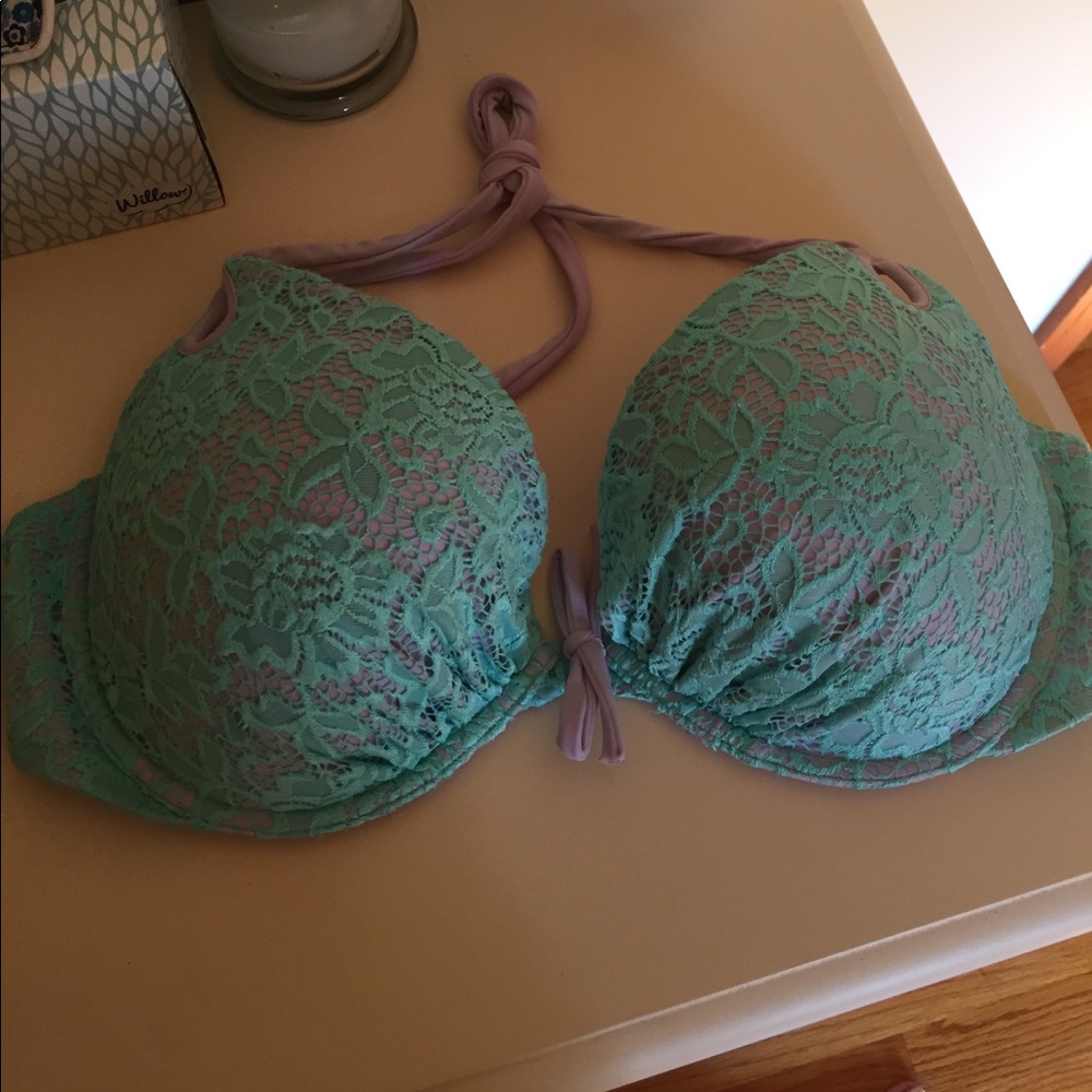 Blue and purple lace gorgeous push up swim 36DD