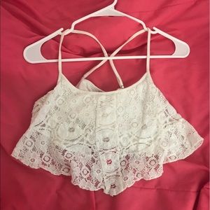 crop too , white , lacey but good material