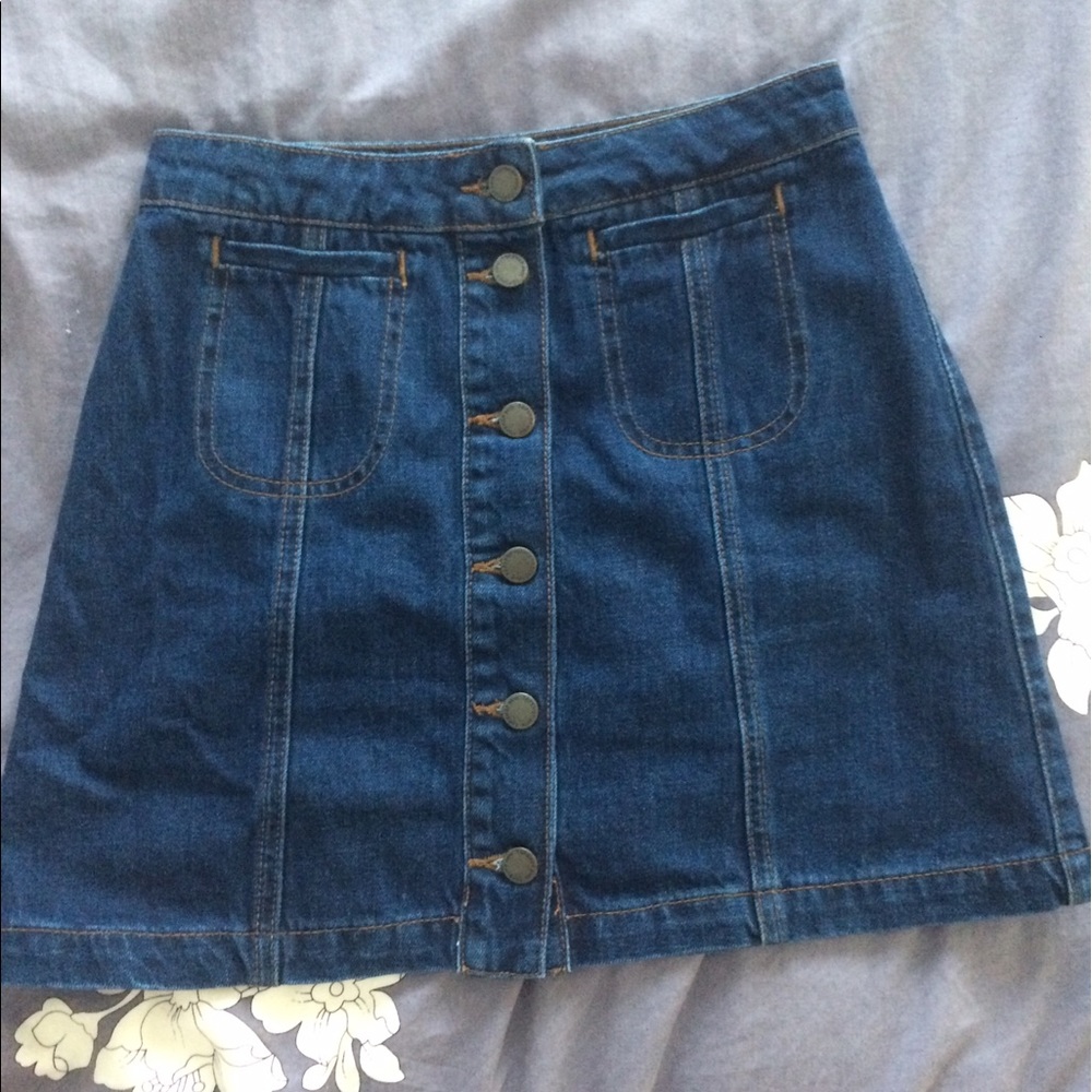 Jean Button-Up Skirt