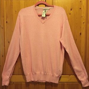 Peter Millar Pink V-Neck Sweater size M
