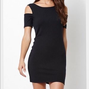 Kendall and Kylie black cold Shoulder dress