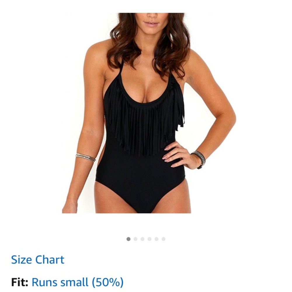 One piece fringe monokini