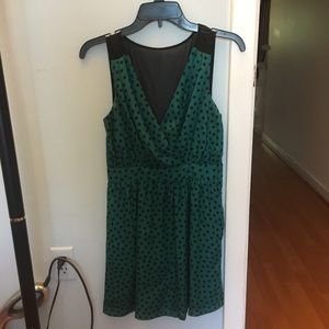 BCBG Green and Black Dress