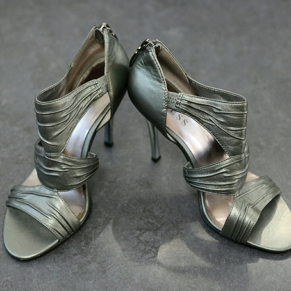 Guess Silver Heeled Sandals