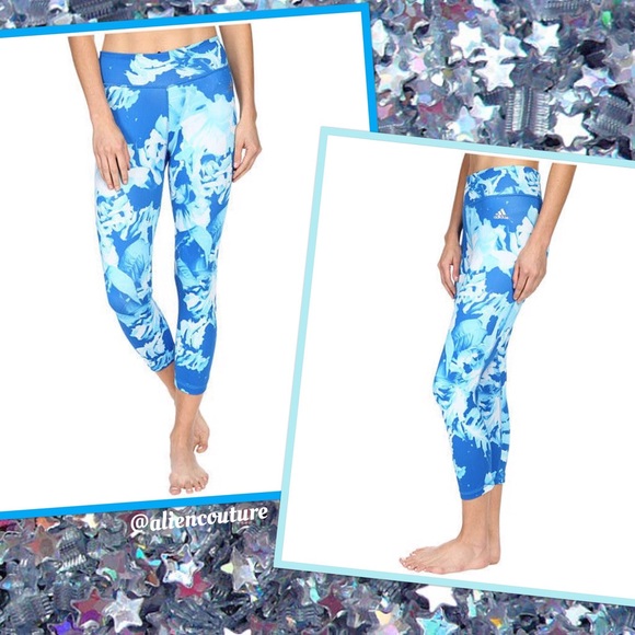 NEW Adidas Crop Workout Leggings - Picture 2 of 8